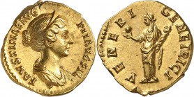 Faustine II Aureus - Rome (138-161) D’une qualité et d’un style exceptionnel. Petite rayure sur les jambes de Venus. Exemplaire de la vente Tkalec du ...