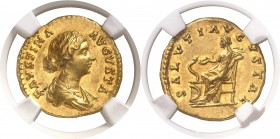 Faustine II Aureus - Rome (161-176) Exemplaire d’une qualité remarquable. 7.26g - Cal. 2073b Superbe à FDC - NGC CHOICE AU (5/5 4/5)
