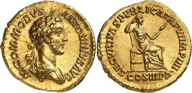 Commode (180-192) Aureus - Rome (190-191) D’une qualité exceptionnelle et d’un style remarquable. Rarissime. Exemplaire de la collection du vicomte G....