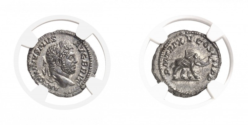 Caracalla (198-217) Denier - Rome (212) Très rare et d’un style remarquable. Exe...