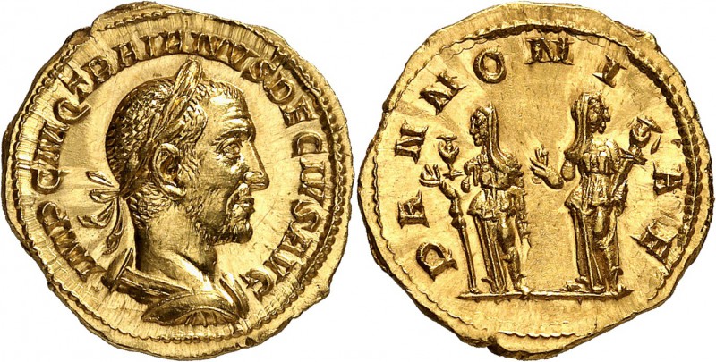 Trajan Dèce (249-251) Aureus - Rome (249-251) Très rare et d’une qualité excepti...