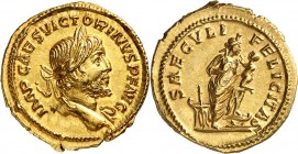Victorin (269-271) Aureus - Cologne (269-270) D’une insigne rareté et d’une qualité hors norme. Le plus bel aureus de Victorin connu. 5.66g - Cal. 384...