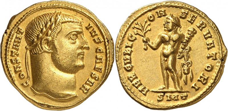 Constance Ier Chlore (293-311) Aureus - Ticinum (305-306) Rarissime et magnifiqu...