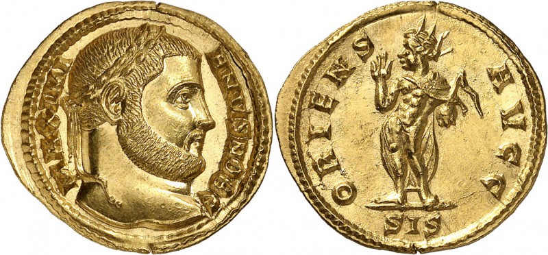 Galère Maximien (293-311) Aureus - Siscia (302-305) D’un style exceptionnel, de ...