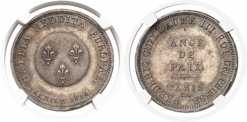 Allemagne - Prusse Frédéric Guillaume III (1797-1840) Epreuve en argent du 2 fra...