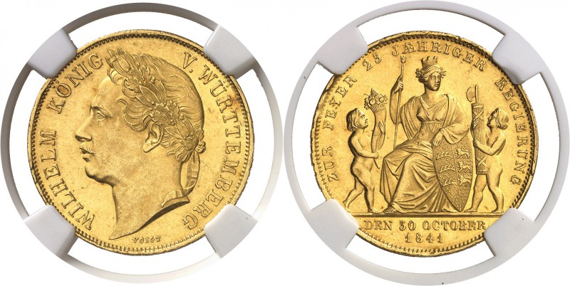 Allemagne - Wurtemberg Guillaume Ier (1816-1864) 4 ducats or - 1841 Stuttgart. R...
