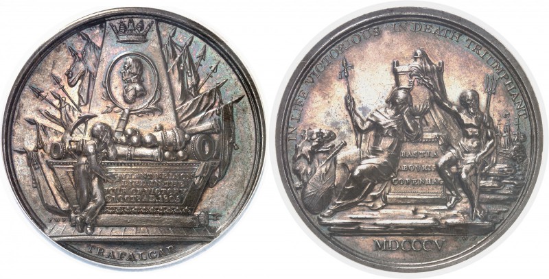 Angleterre Georges III (1760-1820) Médaille en argent - 1805 - P. Wyon. Commémor...