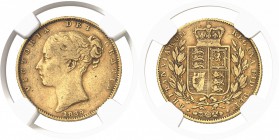 Angleterre Victoria (1837-1901) 1 souverain or - 1839. Année rare. 7.98g - Fr. 387b Pratiquement TTB - NGC VF 30