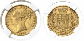 Angleterre Victoria (1837-1901) 1 souverain or - 1850. « Roman I ». Très rare. 7.98g - Fr. 387e TB à TTB - NGC VF 25