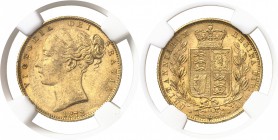 Angleterre Victoria (1837-1901) 1 souverain or - 1873. Coin n°17. 7.98g - Fr. 387i Superbe à FDC - NGC MS 61