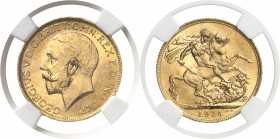Angleterre Georges V (1910-1936) 1 souverain or - 1915. Magnifique exemplaire. 7.98g - Fr. 404 FDC - NGC MS 65