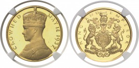 Angleterre Edouard VIII (1936) Médaille en or du couronnement - 1937. Rarissime et d’une qualité exceptionnelle. 32mm - Eimer manque Flan Bruni - NGC ...