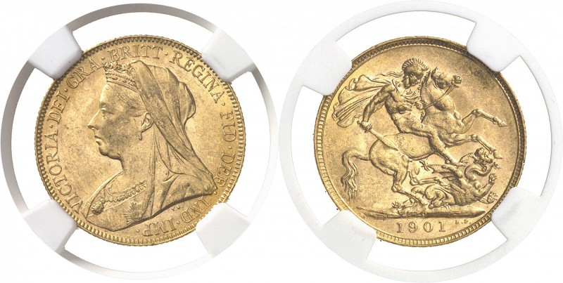 Australie Victoria (1837-1901) 1 souverain or - 1901 P Perth. Rare dans cette qu...
