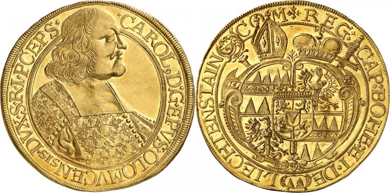 Autriche - Olmütz Charles II de Liechtenstein-Castelcorno (1664-1695) 5 ducats o...