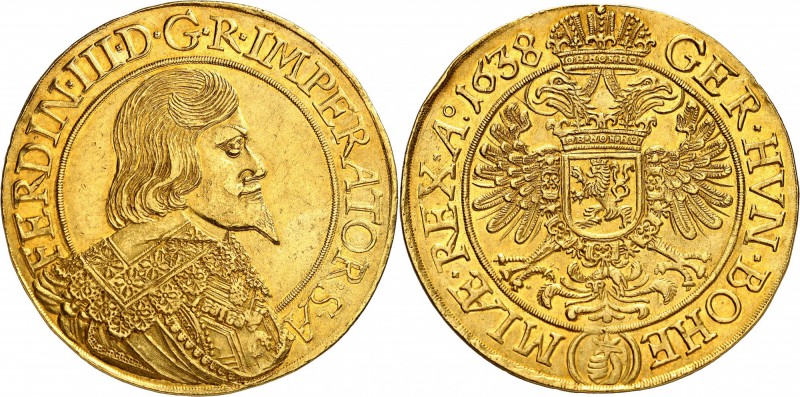 Autriche - Saint Empire Ferdinand III (1637-1657) 10 ducats or - 1638 Prague. Ra...