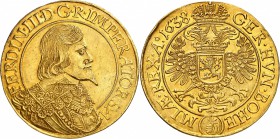 Autriche - Saint Empire Ferdinand III (1637-1657) 10 ducats or - 1638 Prague. Rarissime et d’une qualité remarquable. Le plus bel exemplaire gradé. 34...