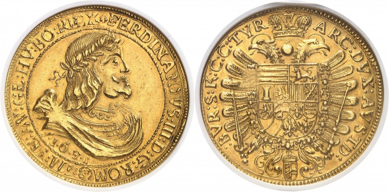 Autriche - Saint Empire Ferdinand III (1637-1657) 10 ducats or - 1651 Vienne. Ra...