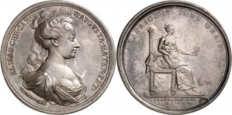 Autriche - Saint Empire Charles VI (1711-1740) Médaille en argent - 1717 - C. Th...