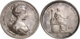 Autriche - Saint Empire Charles VI (1711-1740) Médaille en argent - 1717 - C. Thirman et B. Richter. Commémore la naissance de l’archiduchesse Marie-T...
