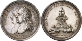 Autriche - Saint Empire Charles VI (1711-1740) Médaille en argent - 1736 - P. P. Werner. Commémore le mariage de François-Etienne Duc de Lorraine et M...