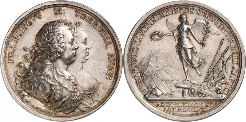 Autriche - Saint Empire François I (1745-1765) Médaille en argent - 1758 - A. Wi...
