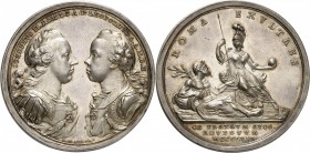 Autriche - Saint Empire Joseph II (1765-1790) Médaille en argent - 1769 - A. Wideman et P. Kaiserwerth. Commémore le voyage en Italie de l’Empereur Jo...
