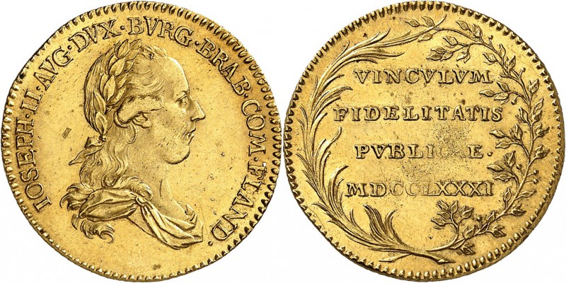 Autriche - Saint Empire Joseph II (1765-1790) Médaille en or de 1,5 ducat - 1781...