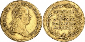 Autriche - Saint Empire Léopold II (1790-1792) Médaille en or de 1 ducat - 1791 - T. Van Berckel. Commémore l’allégeance, à Bruxelles, du Brabant et d...