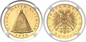 Autriche Première République (1918-1938) 100 schillings or à la Vierge - 1936. D’aspect flan bruni - Type rare. 23.52g - Fr. 522 Pratiquement FDC - NG...