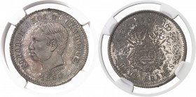 Cambodge Norodom Ier (1860-1904) Piéfort en argent du 2 francs - 1860. D’une grande rareté et d’une qualité exceptionnelle. 20.13g - Lec 63 (2014) Pra...