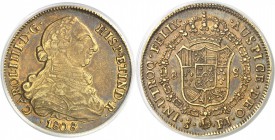 Chili Charles IV (1788-1808) 8 escudos or - 1808 So FJ Santiago. Magnifique exemplaire. 27.07g - Fr. 23 Pratiquement Superbe - PCGS AU 53