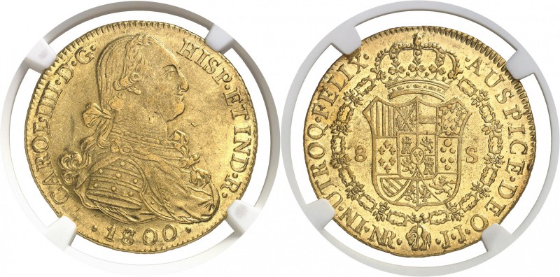 Colombie Charles IV (1788-1808) 8 escudos or - 1800/799 NR JJ Santa Fe (Bogota)....