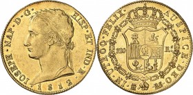 Espagne Joseph Napoléon (1808-1813) 320 réales or - 1812 R.S Madrid. Rarissime dans cette qualité. Le plus bel exemplaire gradé, le seul en MS pour to...