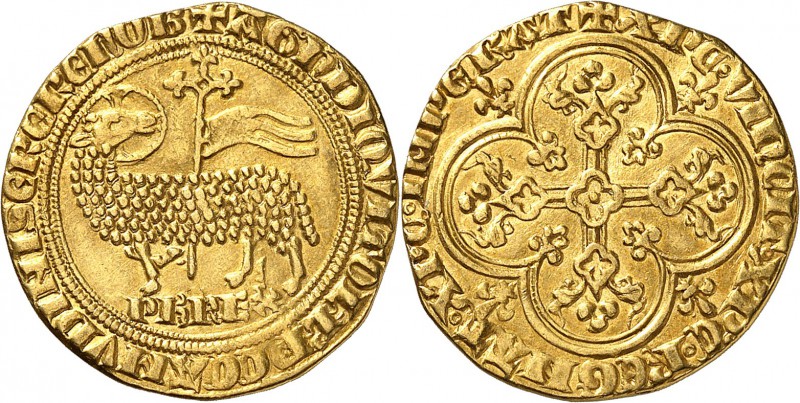 France Philippe IV (1285-1314) Agnel d’or - Emission du 26 janvier 1311. Rarissi...