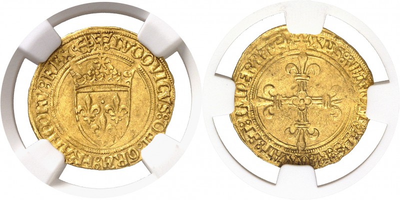 France Louis XII (1498-1514) 1/2 écu d’or au soleil - Emission du 25 avril 1498....