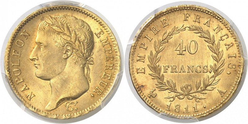 France Napoléon Ier (1804-1814) 40 francs or - 1811 A Paris. Rarissime dans cett...