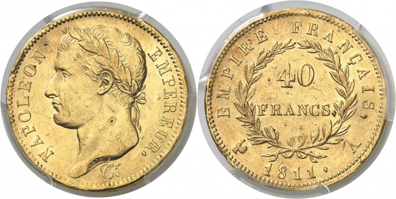 France Napoléon Ier (1804-1814) 40 francs or - 1811 A Paris. Rare dans cette qua...