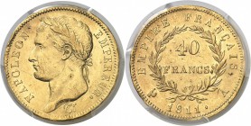 France Napoléon Ier (1804-1814) 40 francs or - 1811 A Paris. Rare dans cette qualité. 12.9g - Fr. 505 Superbe à FDC - PCGS MS 62