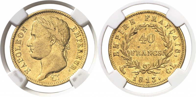 France Napoléon Ier (1804-1814) 40 francs or - 1813 CL Gênes. Rare et magnifique...