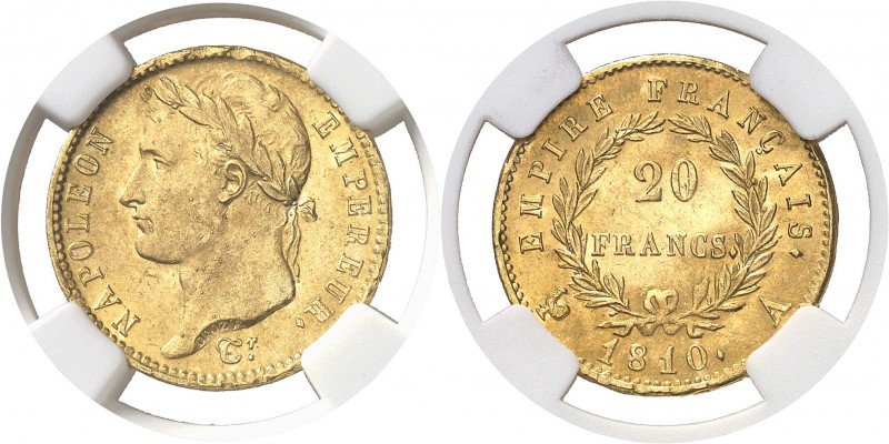 France Napoléon Ier (1804-1814) 20 francs or - 1810 A Paris - Grand coq. Rare da...