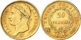 France Napoléon Ier (1804-1814) 20 francs or - 1812 R couronné Rome - Date large. Très rare dans cette qualité. Le plus bel exemplaire gradé. 6.45g - ...