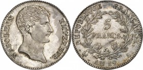 France Napoléon Ier (1804-1814) 5 francs type intermédiaire - An 12 A Paris. Qualité extraordinaire pour ce type. Le plus bel exemplaire gradé. 25.0g ...