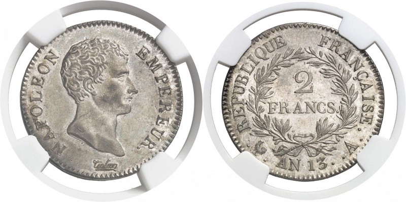France Napoléon Ier (1804-1814) 2 francs - An 13 A Paris. Type rare dans cette q...
