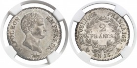 France Napoléon Ier (1804-1814) 2 francs - An 13 A Paris. Type rare dans cette qualité. 10.0g - KM 658.1 Superbe à FDC - NGC MS 62