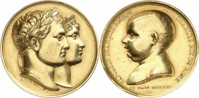 France Napoléon Ier (1804-1814) Médaille en or - 1811 - J.-B. Andrieu. Commémore la naissance du Roi de Rome, fils de Napoléon Ier et de Marie-Louise ...