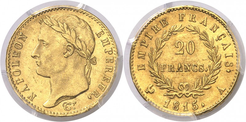 France Napoléon Ier - Les Cent Jours (1815) 20 francs or - 1815 A Paris. Rarissi...