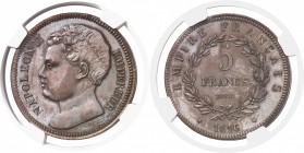 France Napoléon II Essai en bronze du 5 francs - 1816. Frappe d’époque - Coins neufs et non rouillés. Tranche lisse. Maz. 637b Pratiquement FDC - NGC ...