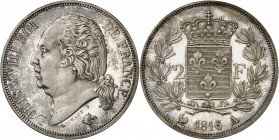 France Louis XVIII (1814-1824) Epreuve en argent sur flan bruni du 2 francs - 1816 A Paris. Type définitif. Inédit - Unique ? 10.0g - Maz. manque Flan...