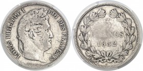 France Louis-Philippe Ier (1830-1848) 5 francs tête laurée, hybride - 1832 A Paris. Tranche inscrite en relief. Avers du Ier type et revers du IIème t...