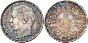 France IIème République (1848-1852) Epreuve sur flan bruni du 1 franc - 1852 A Paris. Type définitif. D’une grande rareté et d’une qualité exceptionne...